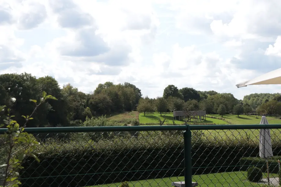 Uitzicht achteraan de tuin