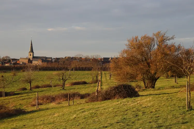 Egelhuisje Kerniel Zicht op Borgloon van aan het doorkijkkerkje 8
